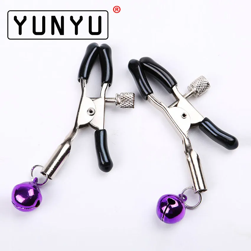 1 Pair Metal Sexy Breast Nipple Clamps Small Bell Adult Game Fetish Flirting Teasing Sex Toys for Couples C18122501