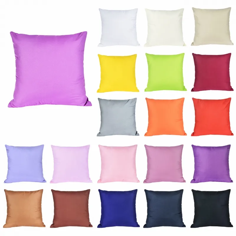 SearchI Candy Solid Color Pillowcase Decorative Sofa Car Cushion Cover 40x40cm Throw Pillow Case