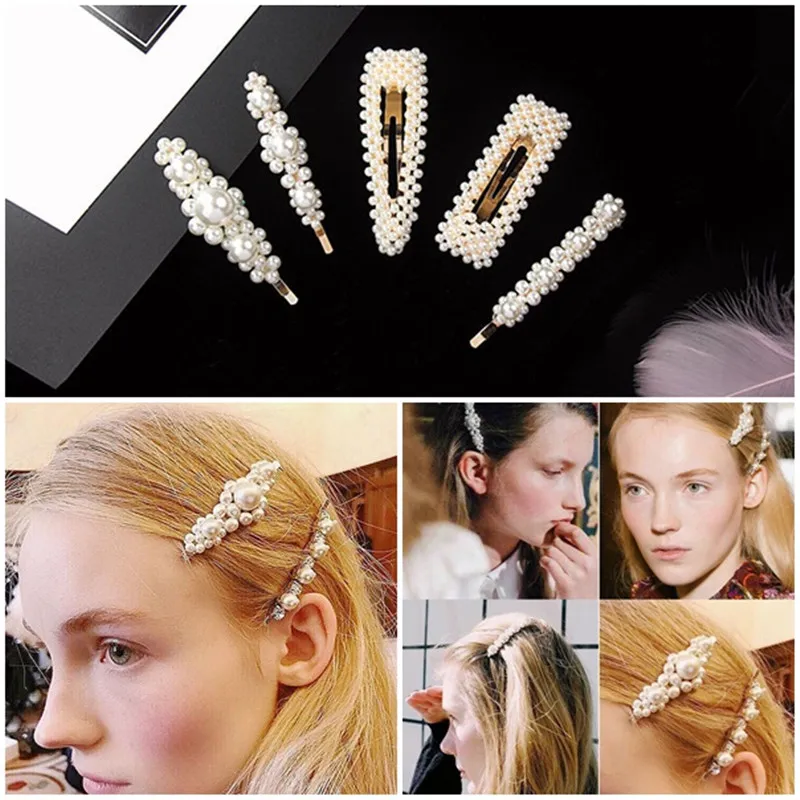 Heiße Neue Frauen Voller Perlen Haarspange Metall Haarnadeln BB Hairgrip Mädchen Haar Zubehör Haar Styling Werkzeuge Kopfschmuck Geschenk