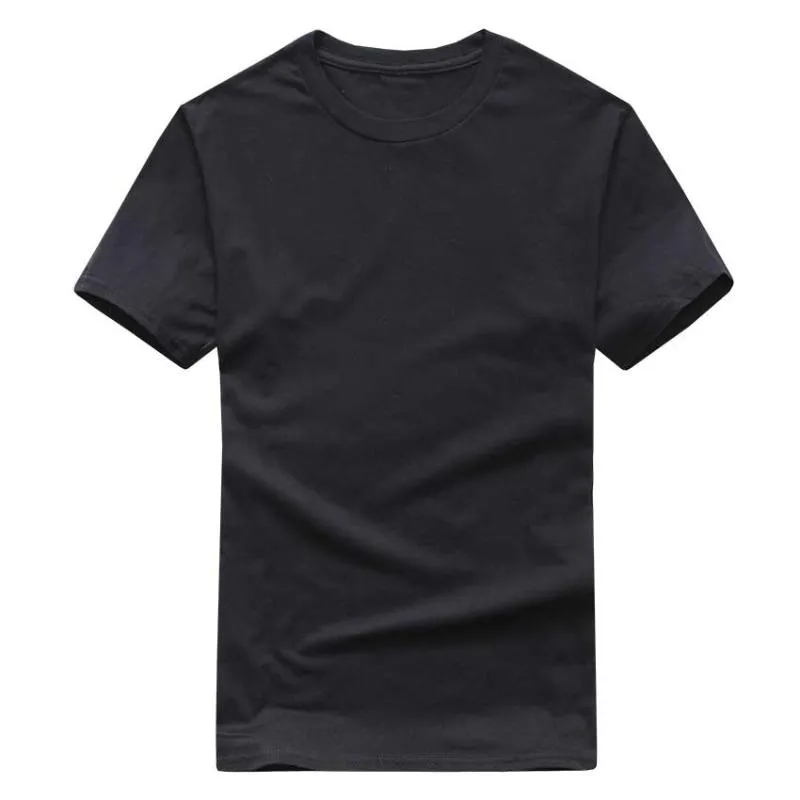 Solid Color T Shirt Wholesale Black White Men Cotton T Shirts