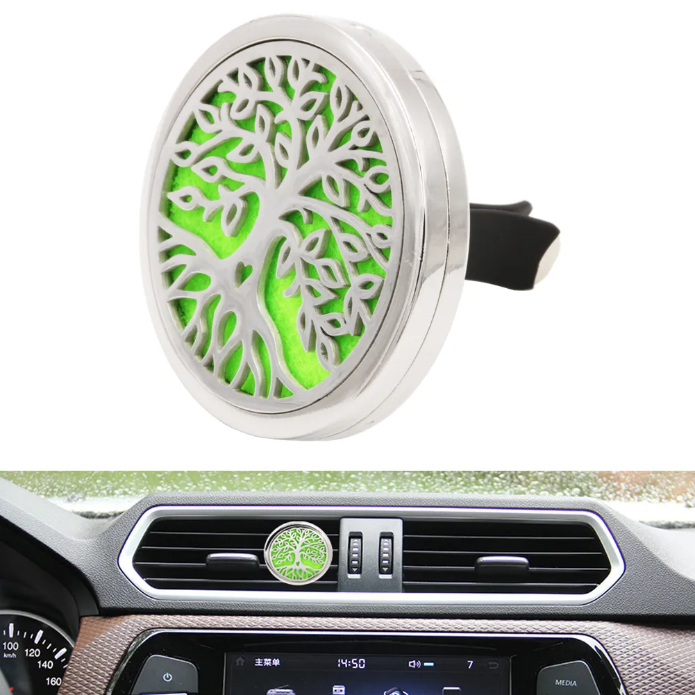 Hot selling 40MM Car Interior Outlet Air Vent Clip Essential Oil Diffuser Locket Clips With 5PCS Refillable Felt Pads