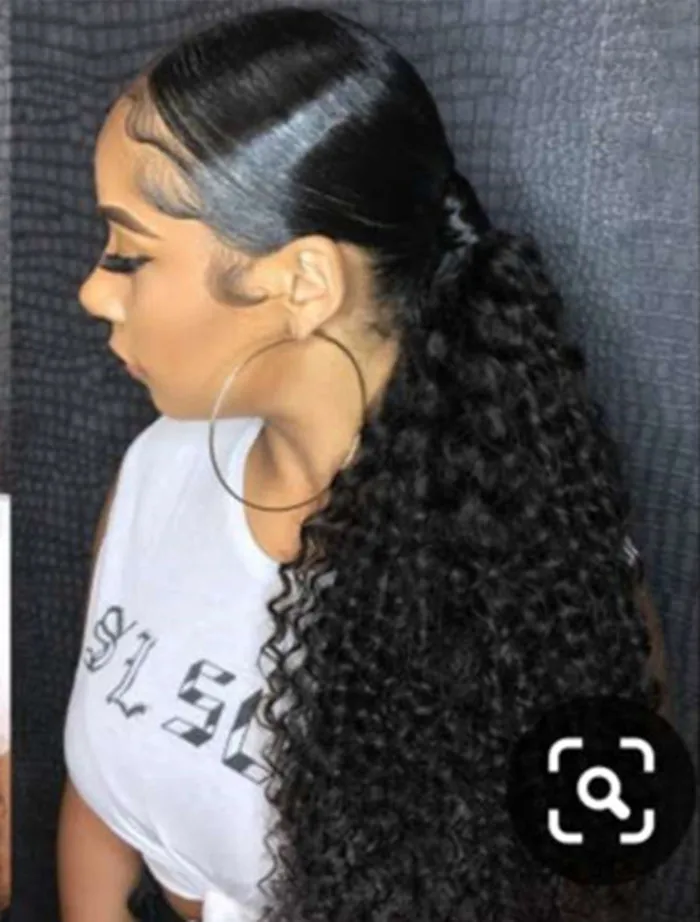 Sleek Curly Ponytail with Braiding Hair (No Heat!) | Janai Imani - YouTube