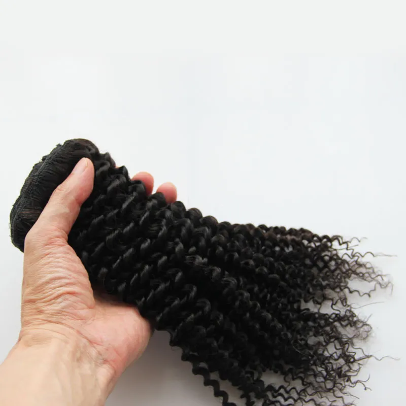 Clip en cabello humano 100 g Kinky Clip rizado Ins 100% Clip de cabello humano brasileño en extensiones de cabello humano Cabeza completa 8pcs / set