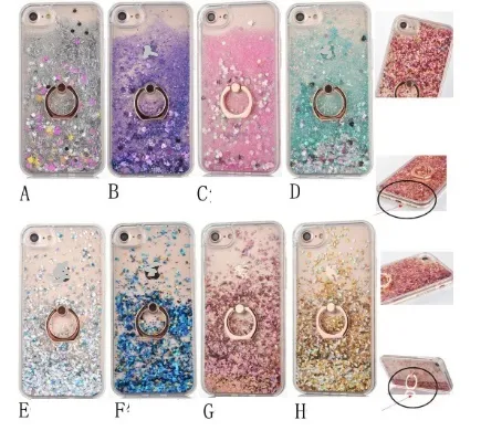 Ny Fashion Bling Quicksand Liquid Flowing Glitter Star TPU PC Telefonfodral omslag för iPhone 14Promax 13Promax 12Promax och Samsung Models telefonomslag