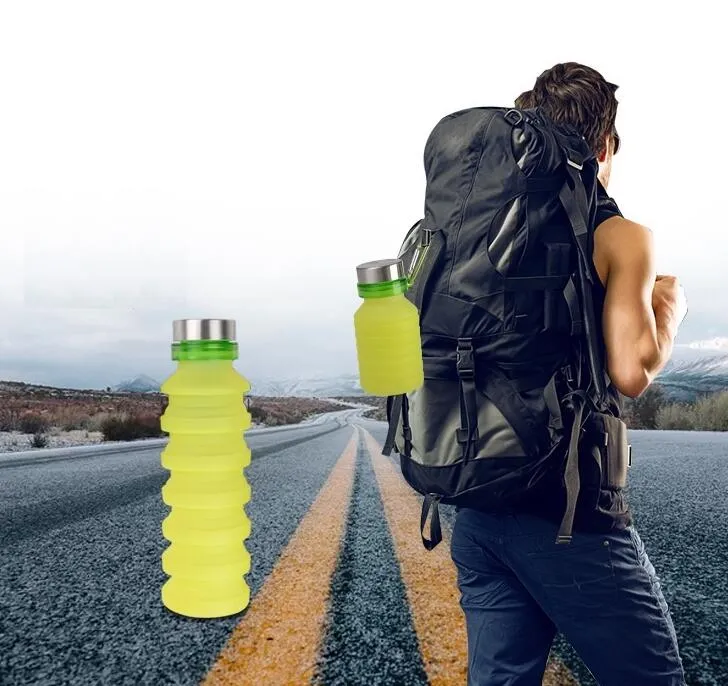 Acheter Bouteilles de Sport rétractables, bouteille de café pliable et  Portable, bouteille d'eau pliable pour voyage