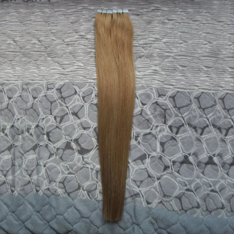 2.5g / szt taśmy w ludzkich rozszerzeniach włosów 16 "18" 20 "22" Remy na taśmie PU skóra Wątek bez szwu Human Hair 100g 40szt Skin Weft Ludzki włosy