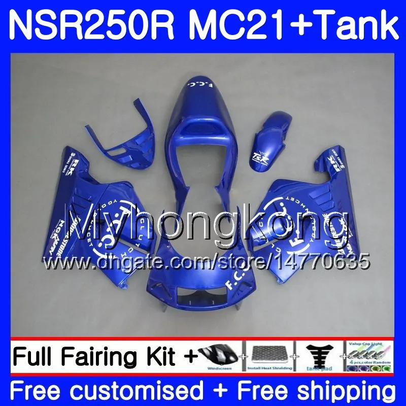 Injection For HONDA NSR 250R 250 R NSR250R 1990 1991 1992 1993 264HM.36 NSR250 R RR MC21 PGM3 NSR250RR Glossy blue full 90 91 92 93 Fairings