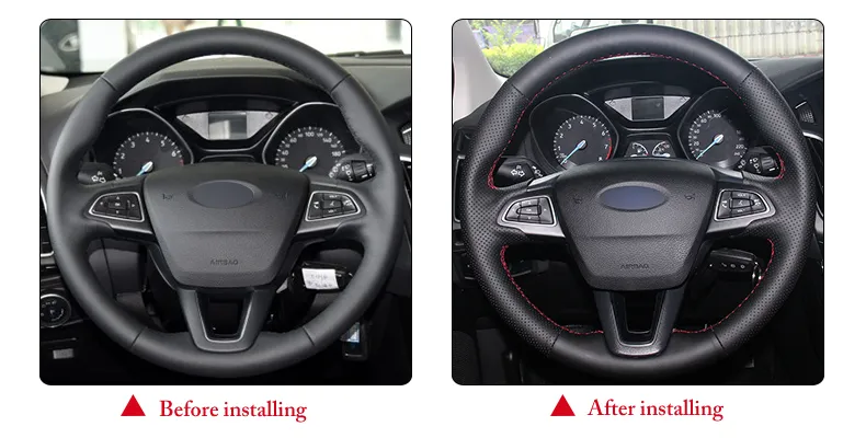 for Ford Focus 3 2015 steering wheel cover