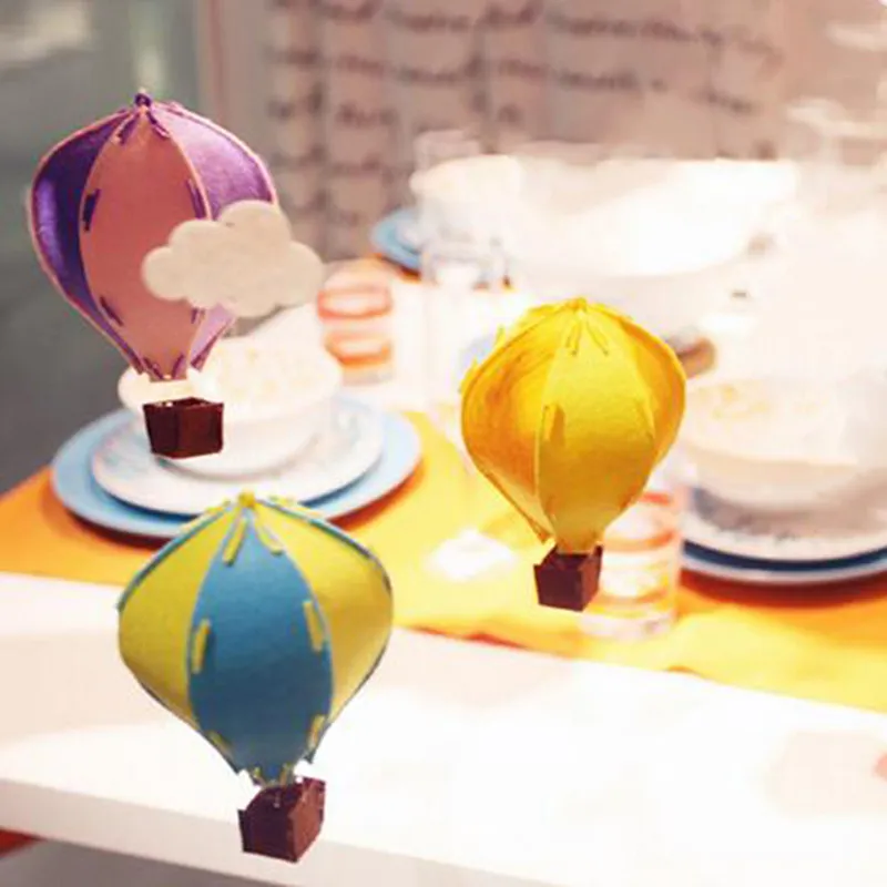 Toyvian 4 Pezzi di Carta Ornamenti appesi mongolfiere 3D con Nuvole Stelle Decorazione del soffitto per l'asilo di casa (Rosa Chiaro