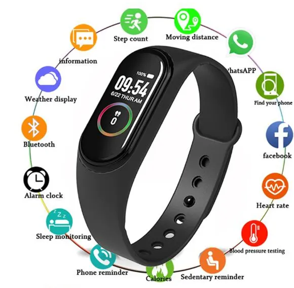 M4 Smart Bracelet Tracker Smart Wristbands Style Waterproof Exercise