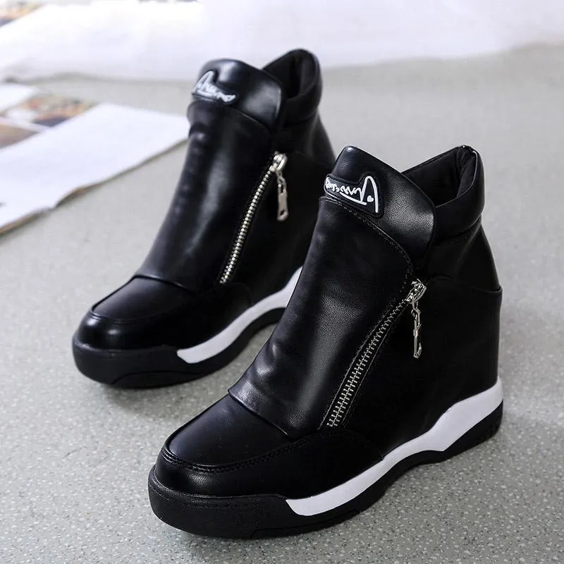 Height Increasing Platform Wedge Sneakers For Women For Women Hot