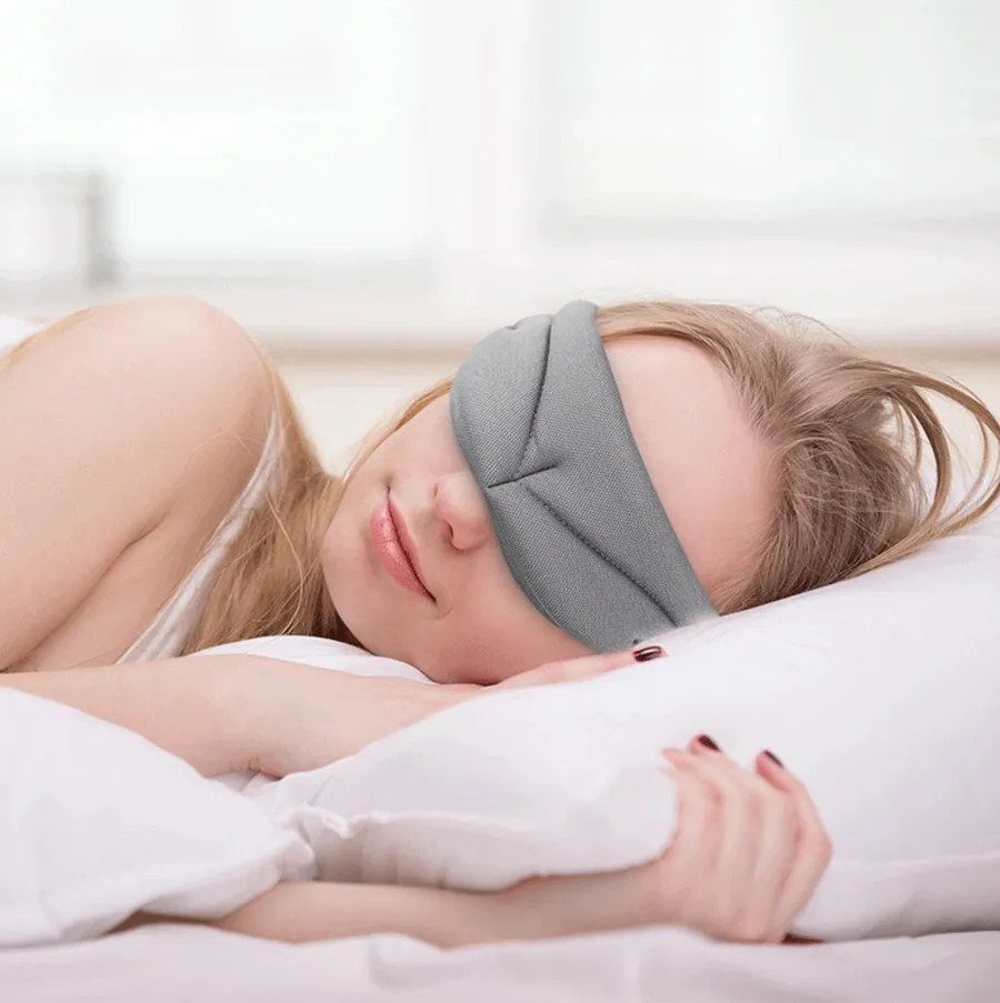 3D Eye Cover Dormir Máscara Eyeshade Escritório Escritório Sono Mulheres Óculos De Óculos De Negócios Respirável Macio Ajustável Eyrepatch Preto Blindfold RRA2415