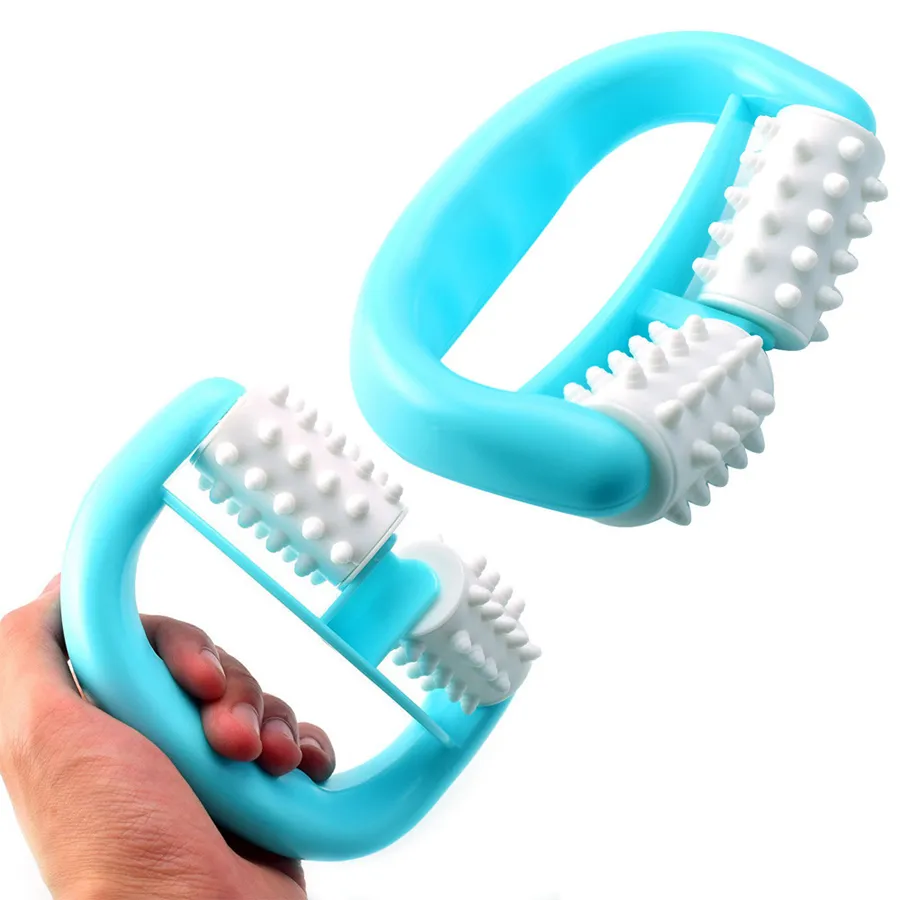 Plastic Double Roller Massager Cellulitis Body Leg Buik Benen Neck Billen Snelle Anti-vermoeidheid Ontspannen Plastic Massage 1PC RRA947