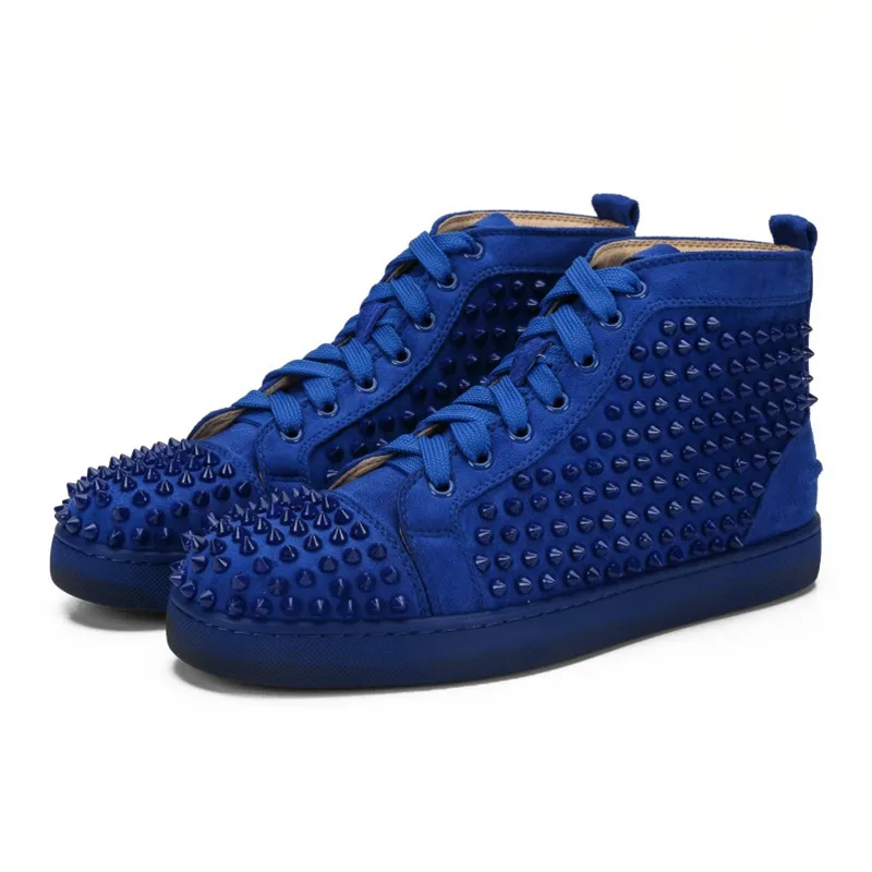 Red bottom cheap studded sneakers