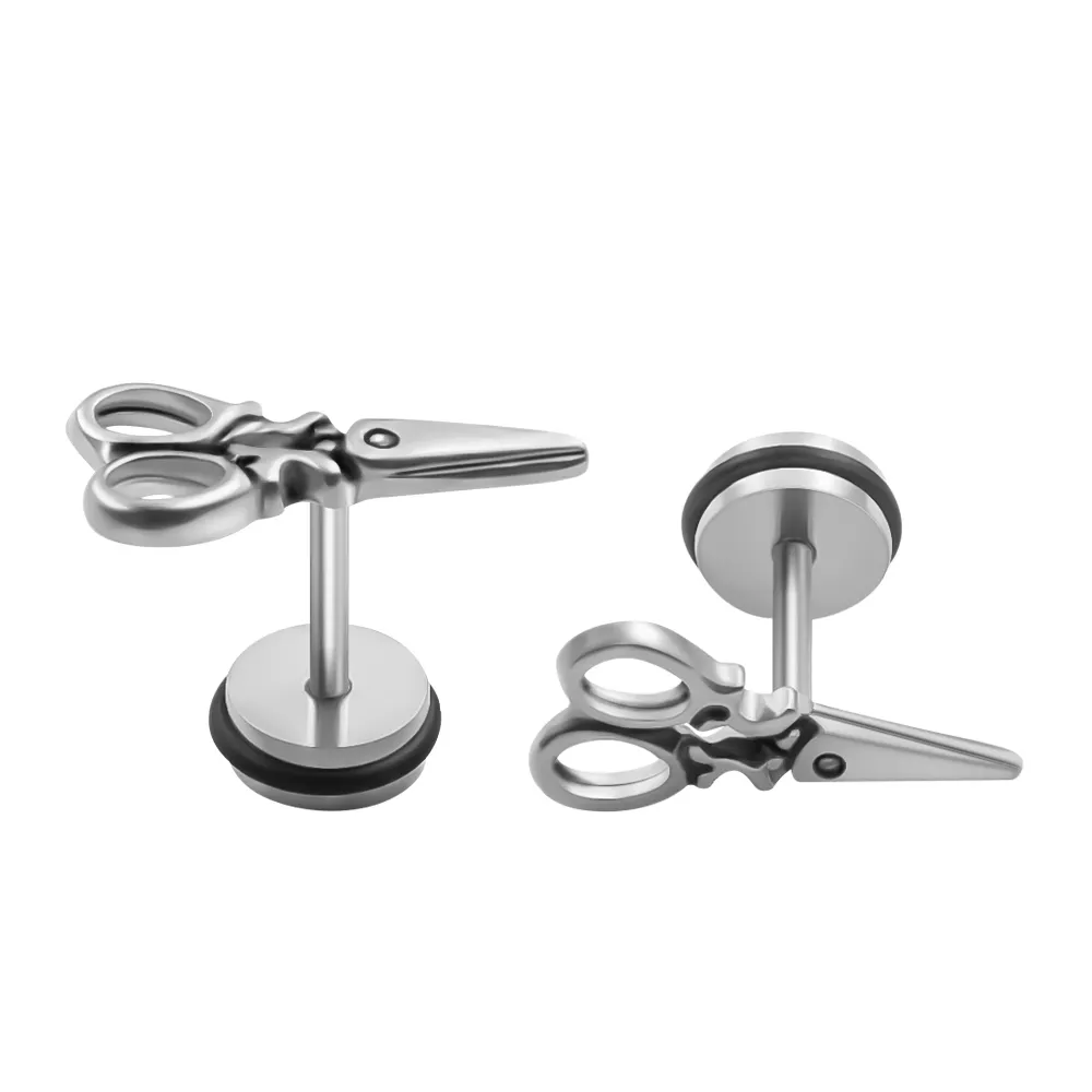 Cool Scissors Earrings: Wholesale Fashion Ear Studs for Men Women  Unique Body Jewelry, Ear Piercing Accessories
