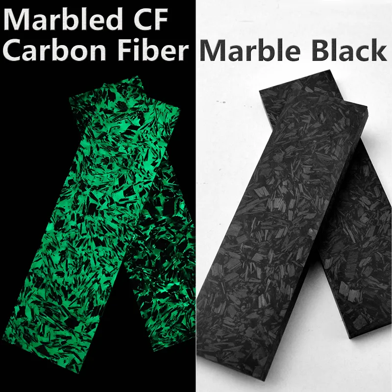 Fibra di carbonio luminosa CF marmorizzata Shred Carbon Fiber-Natural DIY Knife handle Material