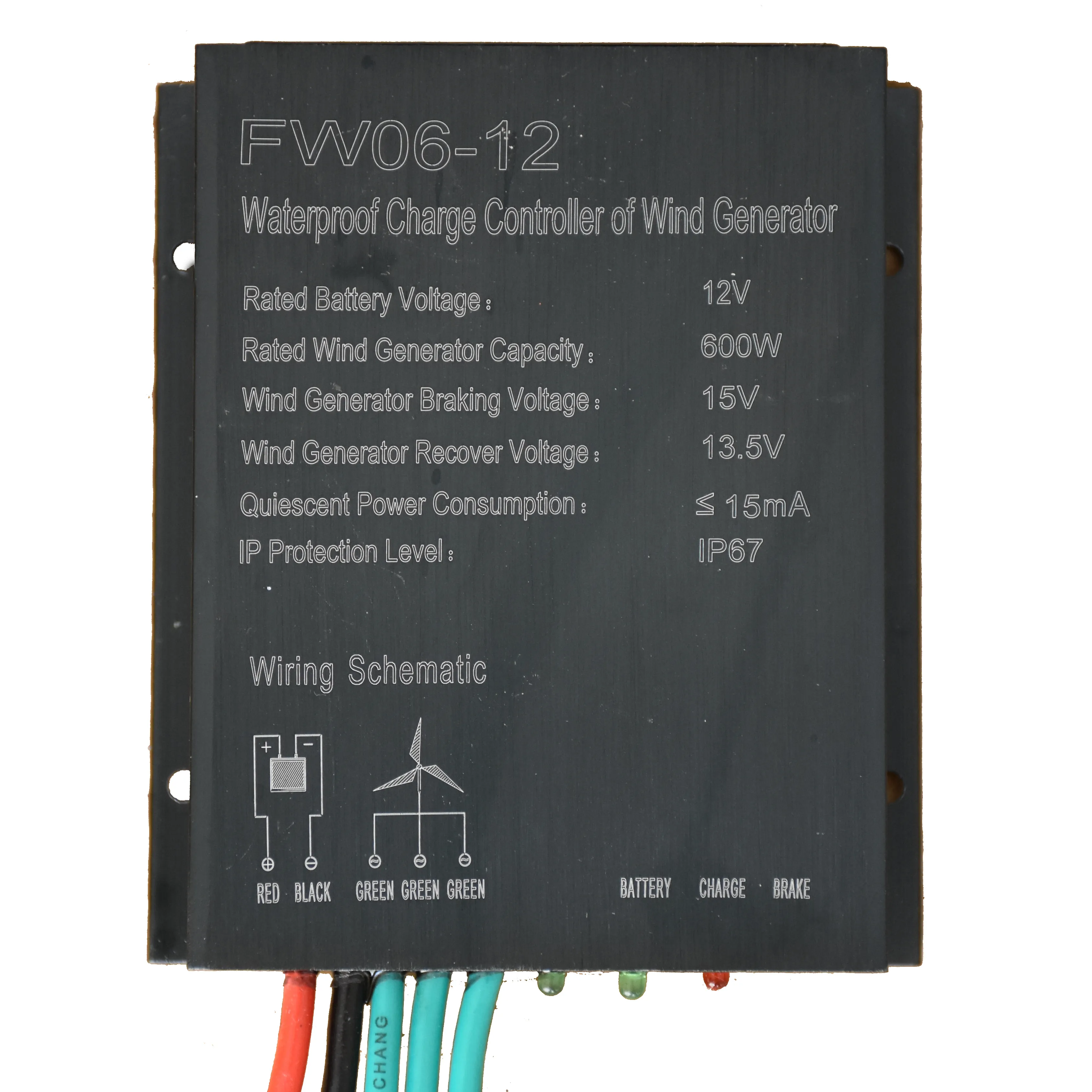 PWM 12V / 24V التبديل التلقائي 100W-600W 25A مولد الرياح تهمة تحكم الجهد التكيف الذاتي لتوربينات الرياح