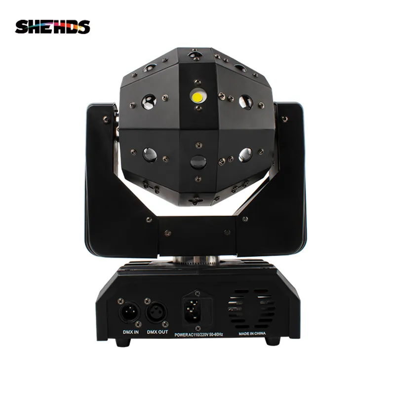 Shehds Professional Stage Light 16x3W LED Football Beamlaser Moving Head Light RGBW RED GREEN LASER FLASH STROBEカラフルなロック照明