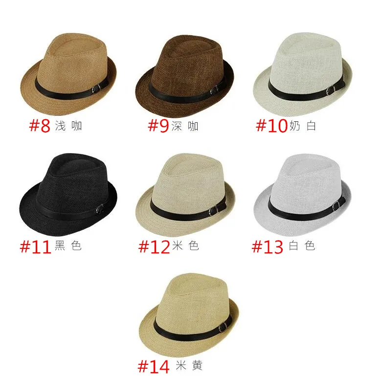 Kvalitet Panama hattar ventilera stråhatt jazzhatt fedora hatt man kvinnor sol hattar snålt brim hattar för sommaren
