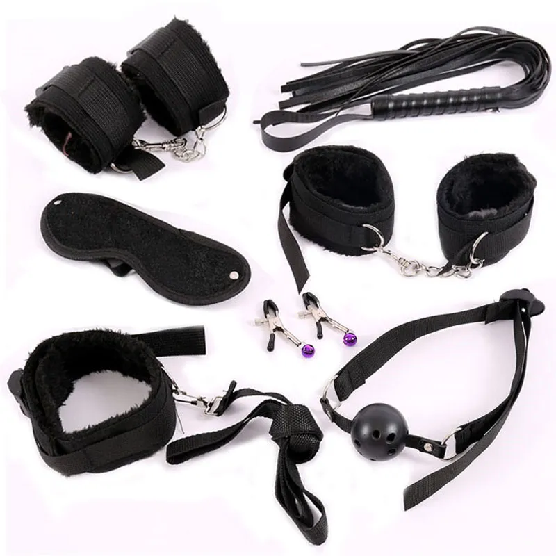 Sex Bondage Restraint Kit Giochi Accessori Erotici Coppie Maschera Collare  Bocca Bavaglio Manette Giocattoli Sessuali Da 11,67 €