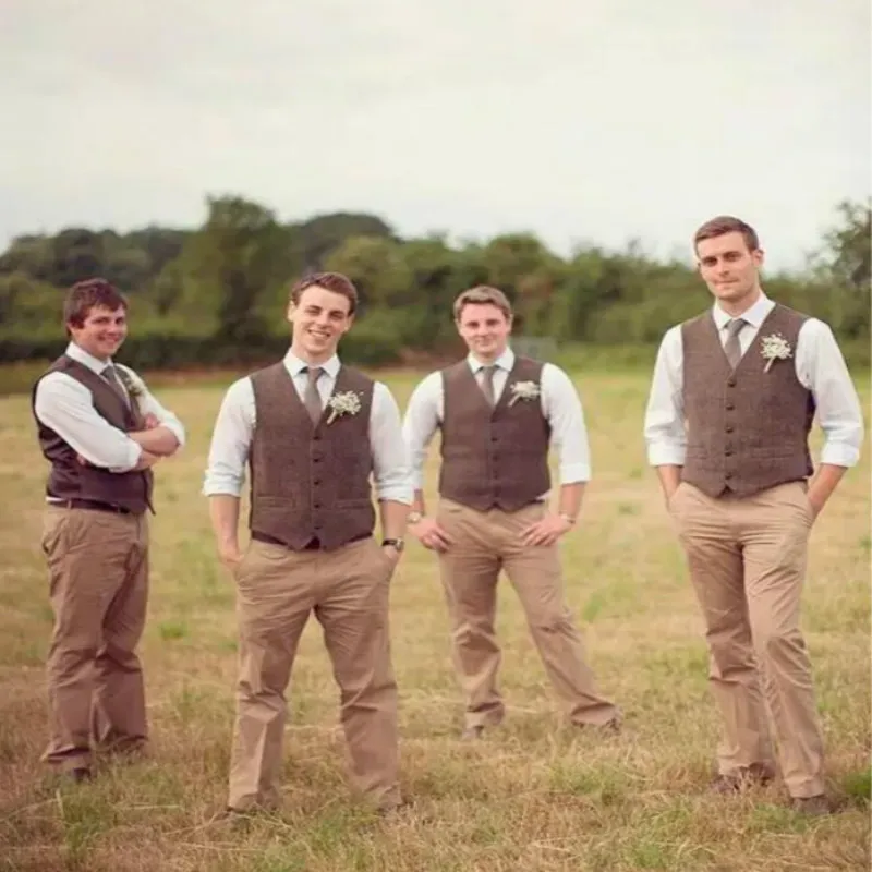 Boho Blended Rustic Rustic Groomsmen Vest Slim Fit Wedding Party Outfit 2020 From Bridalstore 15.39 DHgate.Com