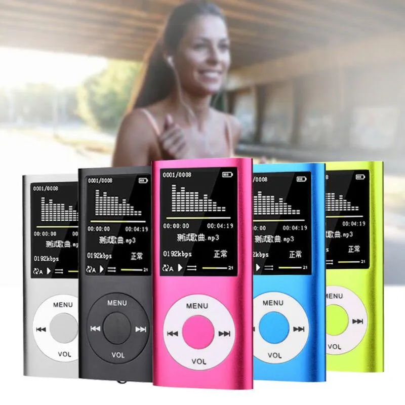 MP3 MP4 Player Slim 4th 1.8 "LCD-video Radio FM-spelare Support 4GB 8GB 16GB 32GB Micro SD TF-kort MP4 Video Photo Viewer ebook