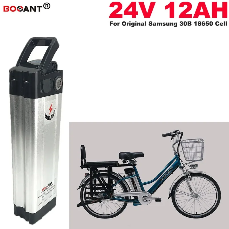 24 v 12Ah Bateria Bicicleta El￩trica 250 w E moto-Bateria de L￭tio De Scooter 24 v Para Original Samsung 30B 18650 Carregador de celular com