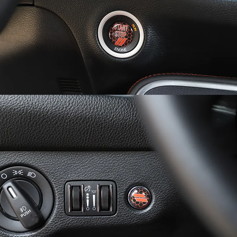 thumbnail image 2 of Red Aluminum Engine Start Stop Button Knob Trim For Dodge Challenger/Charger 2010+ - SHINEKA 2 of 5