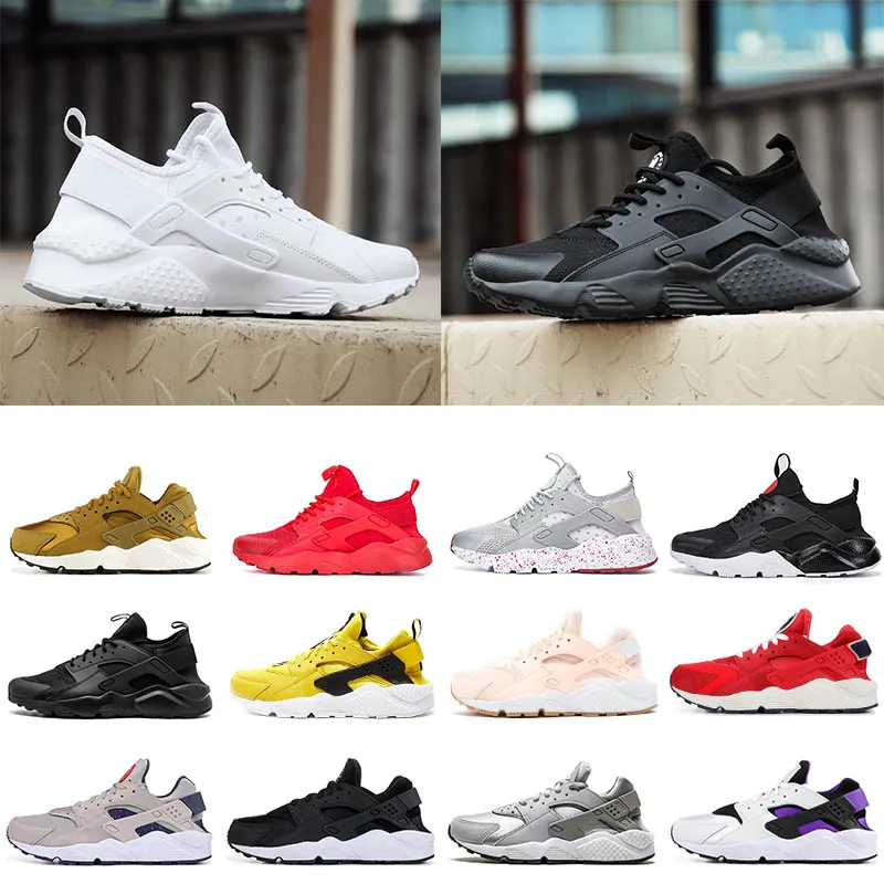 nike air huarache Yeni huarache koşu ayakkabıları Klasik Erkekler Bayan Üçlü Siyah Beyaz ÇEŞITLI CEKET MOR PUNCH pembe gri eğitmen nefes spor sneakers