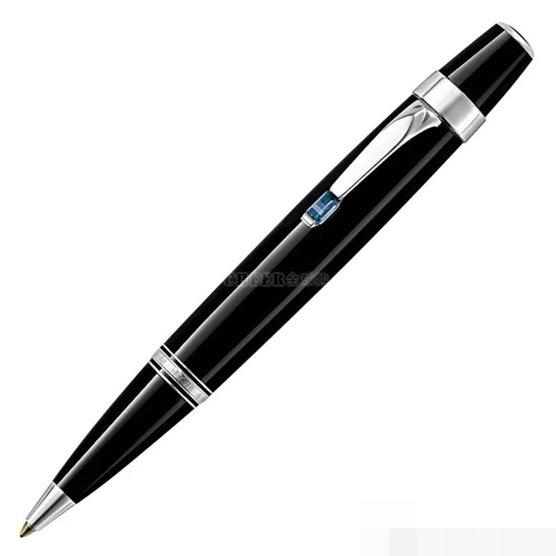 Hot Sell Black / Silver Mini Ballpoint Pen Pen Business Office Promition intoriion اكتب أعطال أعيد ملء هدية عيد الميلاد