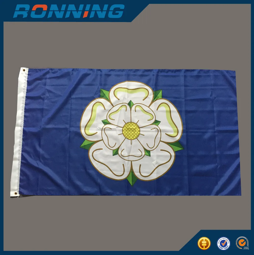 3x5ft 150x90cm English County Yorkshire Vlag Banner National Hanging Flying 100% Polyester Digital Printing, Gratis verzending