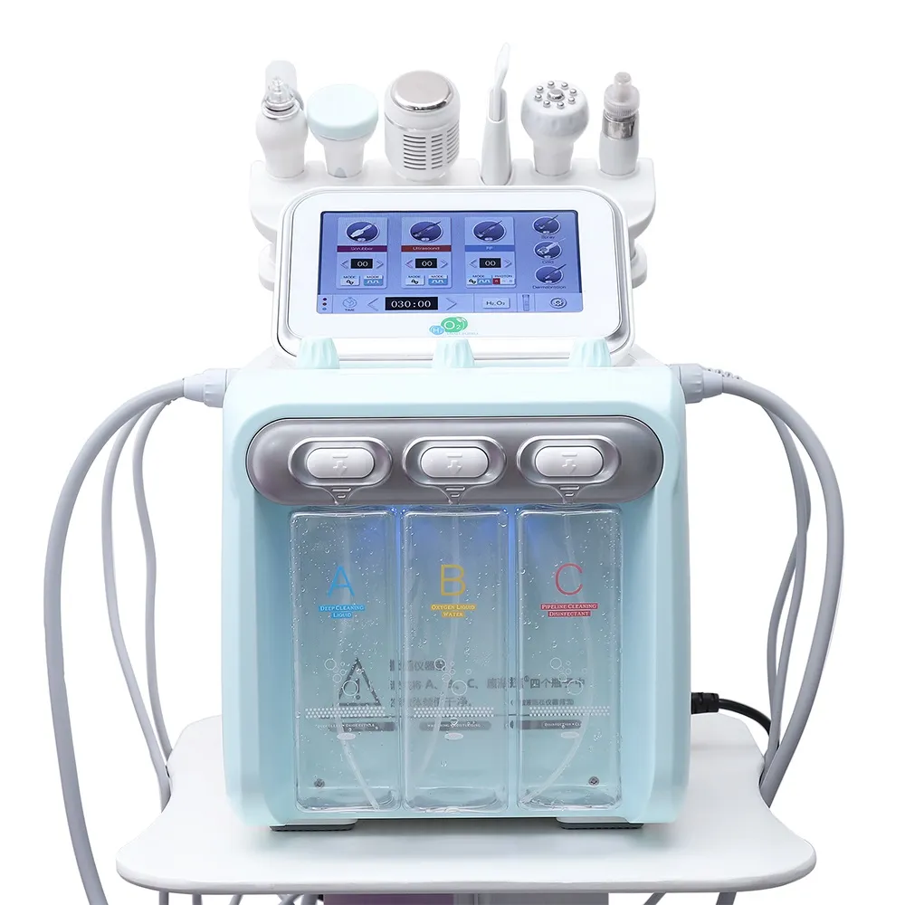 6 I 1 Microdermabrasion Water Oxygen Jet Skin Diamond Machine Cleaning Hydro Dermabrasion Facial Machine