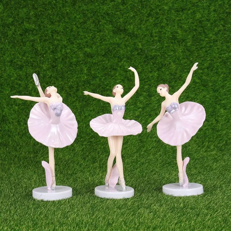 3PCS Ballerina Statue Desktop Ozdoba tańcząca dziewczyna rzemieślnicza sztuka figurki wystrój domu