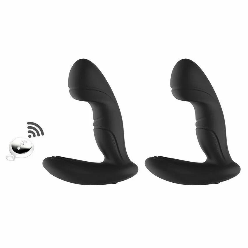肛門玩具USBリモート男性前立腺マッサージャーアナルバットプラグデュアルモーターバイブレーター刺激装置A098
