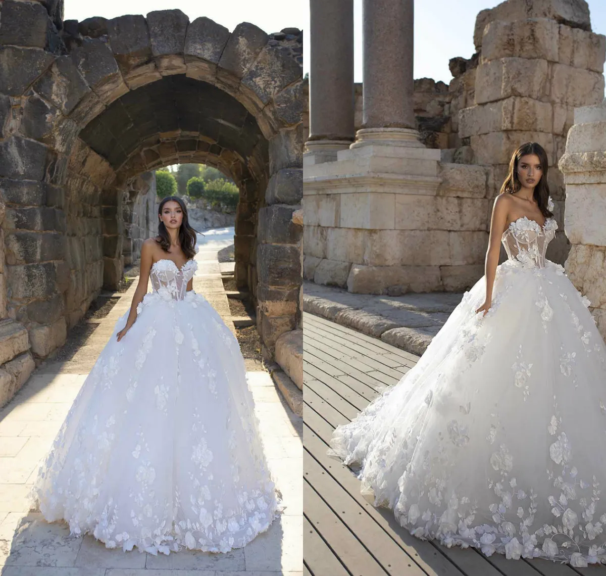 Modest Pnina Tornai Elegant Ball Gown Sweetheart Sleeveless Backless Hand  Made Flower Wedding Dresses Wedding Gowns Sweep Train Br218I