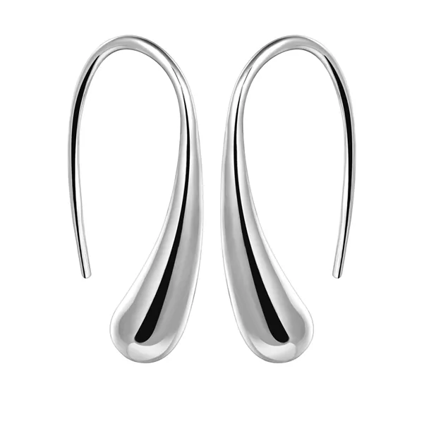 Top Sale Plated Sterling Silverdrop Ear Hook Örhängen DJSE04 Storlek 2,7cm * 0,6cm; Hög quatity Kvinnors 925 Silver Plate Ear Cuff Smycken Örhänge