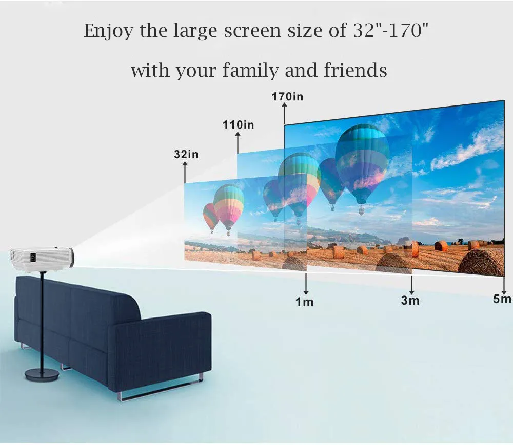 Leistungsstarker Q5 Mini Projektor 2600 Lumen 800 * 600DPI Unterstützung  720P LED Portable Home Cinema Android Wireless Sync Display Für Telefon Von  224,28 €