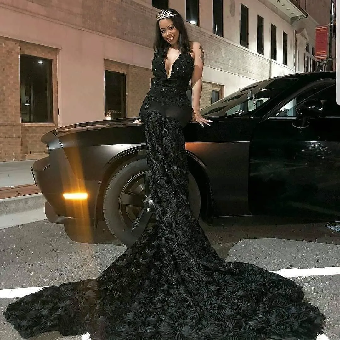 Black beaded on sale evening gowns