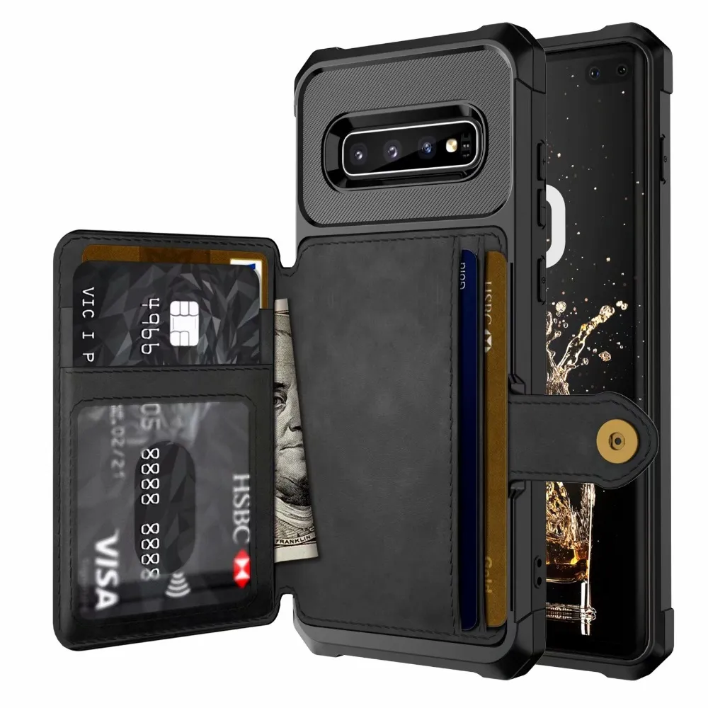 Luxus-PU-Leder-Brieftasche Telefonkoffer für Samsung Galaxy Anmerkung 20 Ultra 10 9 8 S20 Ultra S10 Plus S10E S9 S8 Flip Schutzhülle Fundas