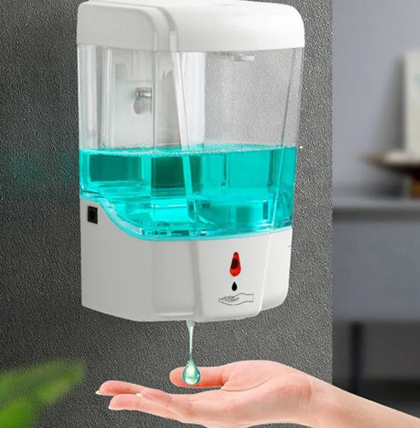 Soap automática 700ml Dispenser Touchless Smart Sensor Banho dispensador de sabão líquido Handsfree Touchless Sanitizer Dispenser KKA7901