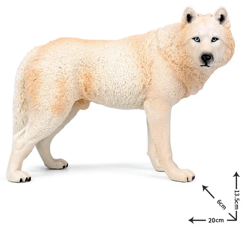 Simulation loup loups mignon figurine Animal sauvage modèle éducation enfants enfants maison jardin décoration Collection jouets cadeau