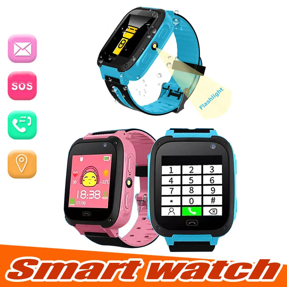 Q9 Smart Watch per bambini Bambini Smartwatch anti-smarrimento Tracker LBS per studenti Chiamata SOS per telefono Android iOS Regali per bambini in confezione al dettaglio