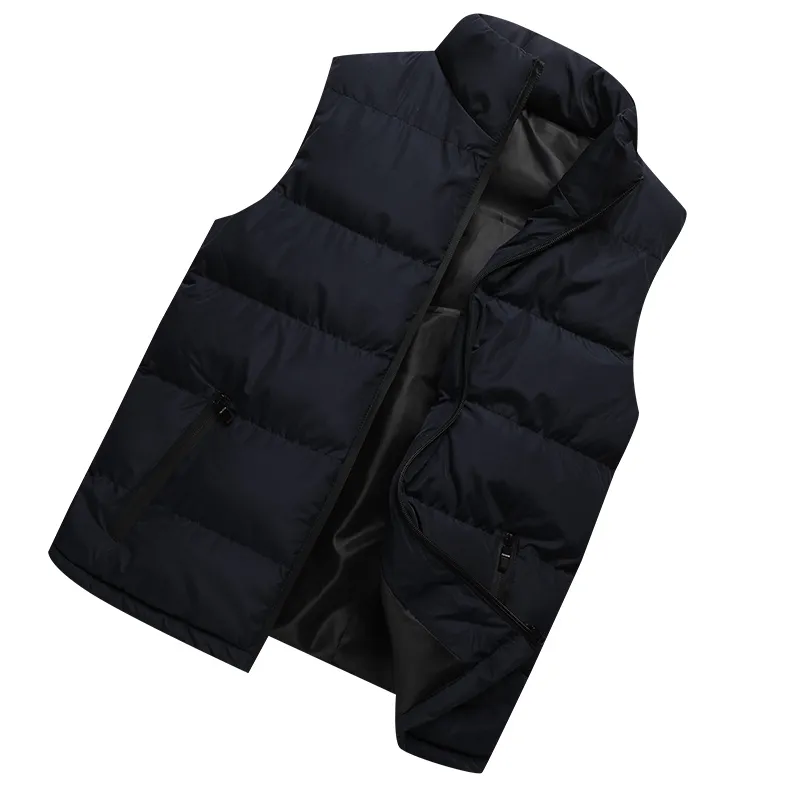 2019 New Casual Autunno Inverno Gilet Uomo Giacche Gilet spessi Uomo Cappotti senza maniche Uomo Gilet imbottito in cotone caldo Gilet uomo