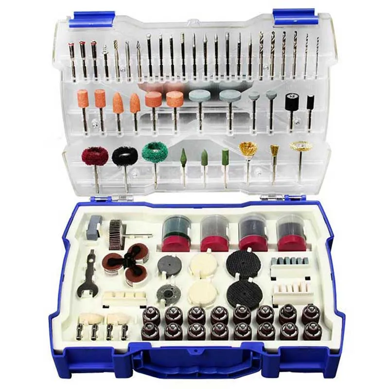 Freeshipping 268pcs Mini Drill Bit Set Abrasive Tools Slipning Slip Polering Skärverktyg Kit för Dremel Tillbehör Set