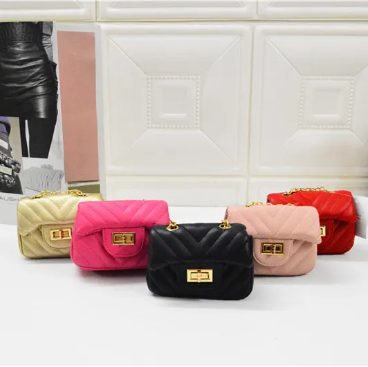 Kids Handbags 2019 Spring Summer Fashion Korean Baby Girls Mini Princess Purses High Quality Pu Chain Cross-boay Bags Children Birthday Gift