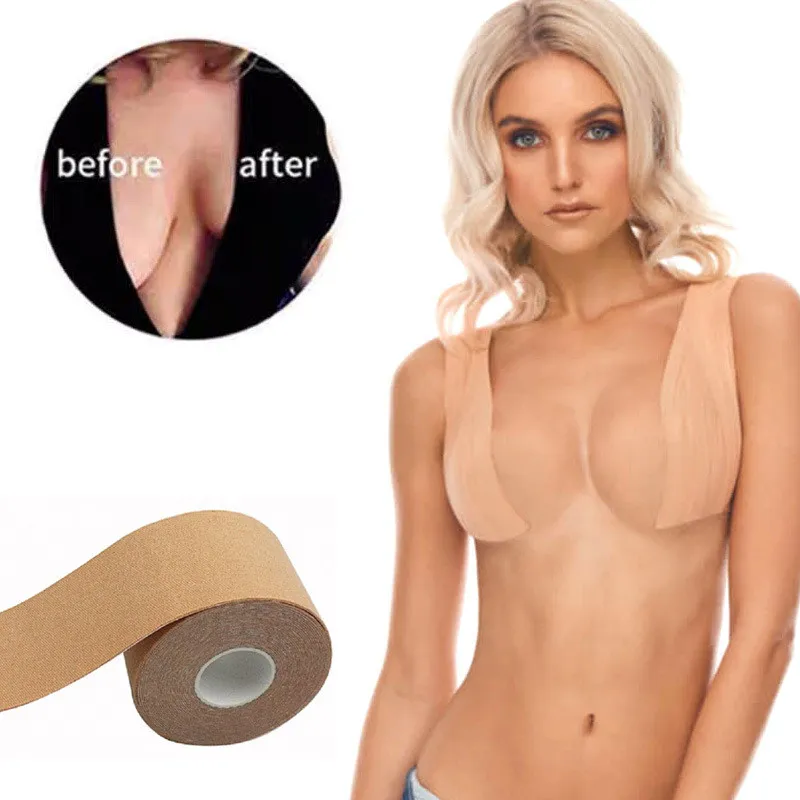 Invisible Adhesive Breast Lift Tape, Push Up Bra for Women, Boob Tape  Nipple Covers, Body Intimates Sexy Bralette