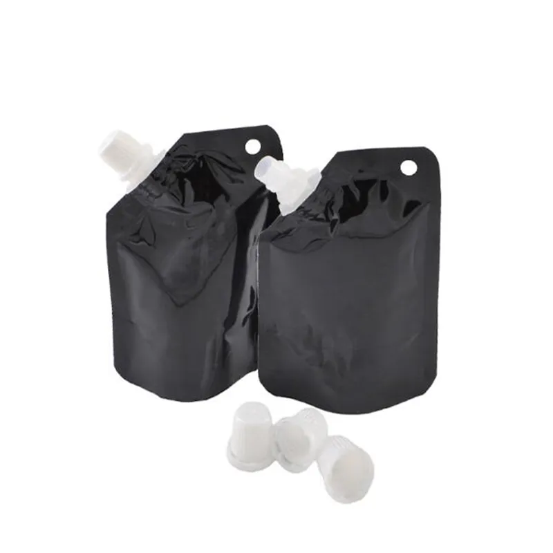 500 pcs 50 ml Stand Up Potable Paquet Transparent Moue Sac Blanc Doypack Bec Poche Sacs Pour Boisson Lait