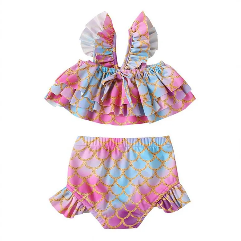 Toddler Girls Swimwear Mermaid Baby Girl Swimsuits Children Bikini Set