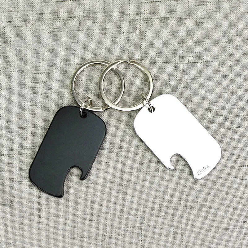 Aluminum Alloy Dog Tag Opener Military Pet Doggy ID Card Tags Portable Small Beer Bottle Openers