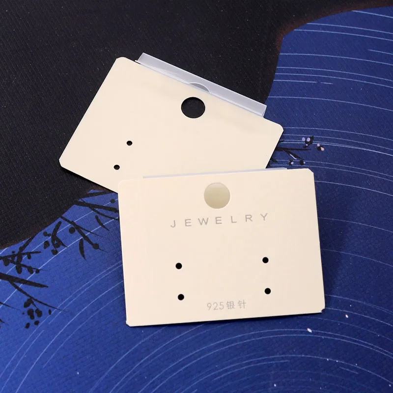 100PCS 3.3x4.5cm Plastic+Paper earring card custom cost extra Jewelry Display packing Card New Arrived Wholesale